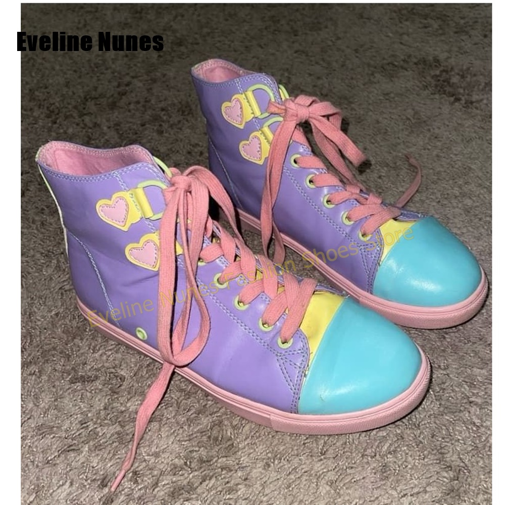 Women Shoes Sneakers - Y2K Girl Sweet High Top Sneakers