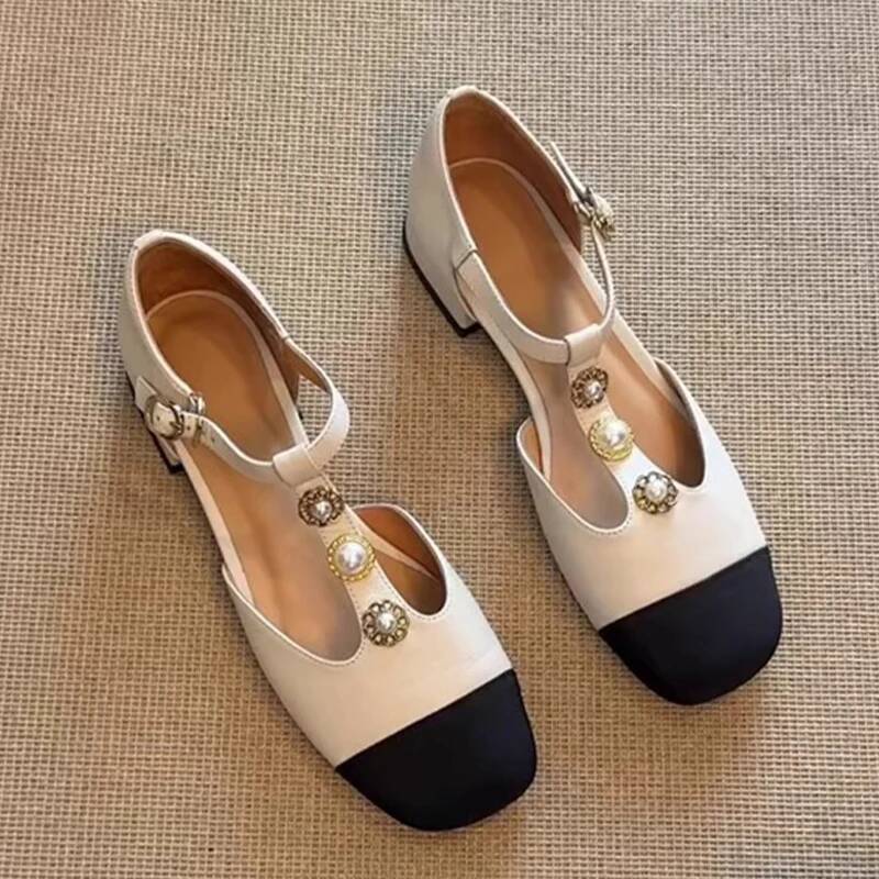 Mary Jane Shoes - Women Square Toe Heeled Sandals Summer