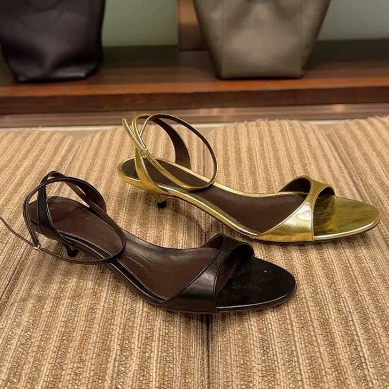 Women'S Shoes Kitten Heels - Fashion Sexy Women Genuine Leather Sandals
