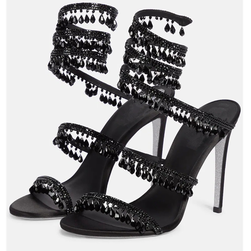 Sexy Green Crystal Fringe Stil - Women'S Shoes Peep Toe 评论和价格