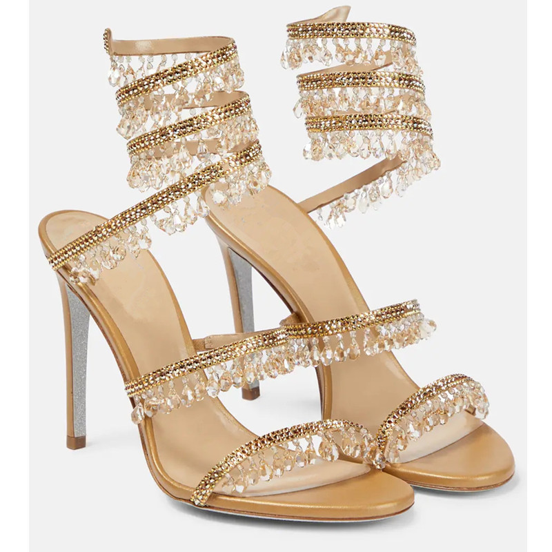 Sexy Green Crystal Fringe Stil - Women'S Shoes Peep Toe 评论和价格