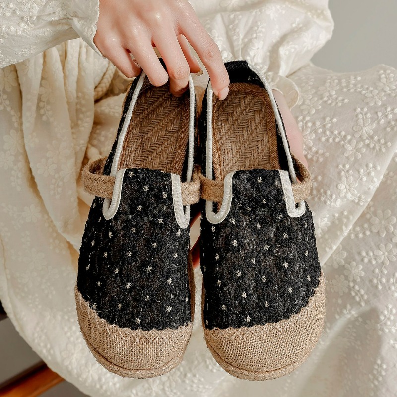 Summer Women Casual Linen Hand - Women'S Shoes Vegan 评论和价格