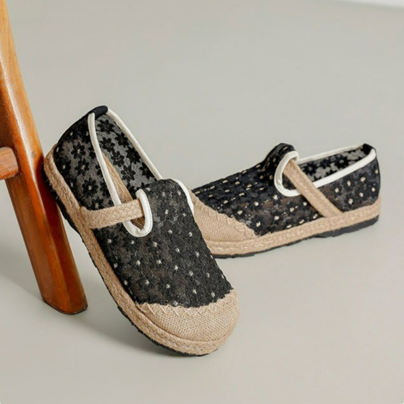 Summer Women Casual Linen Hand - Women'S Shoes Vegan 评论和价格