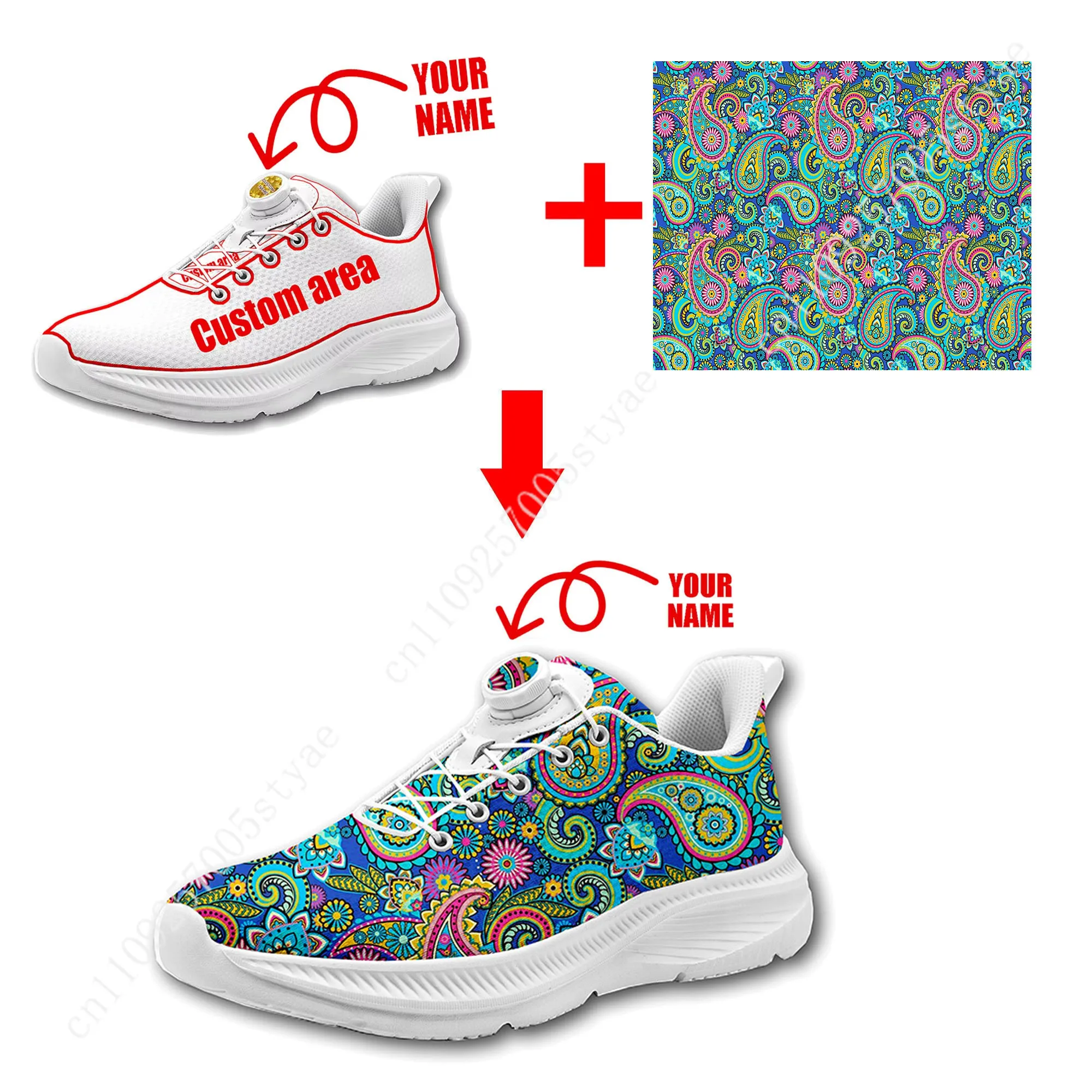 Bohemian Mandala Floral Print  - Women Shoes Sneakers 评论和价格