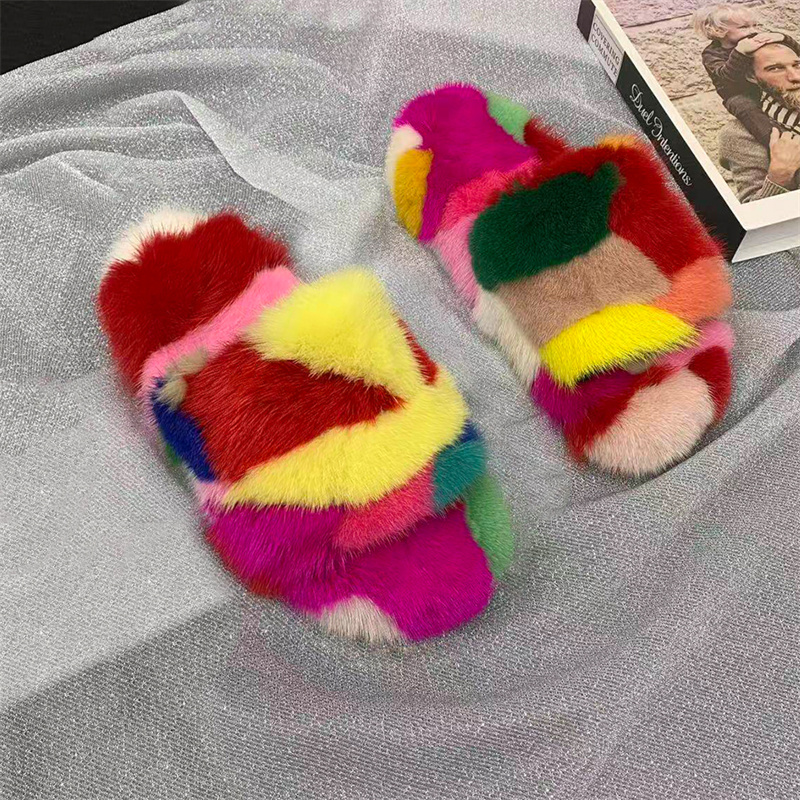 Women's Fluffy Slippers Winter - Fluffy Fur Slipper 评论和价格