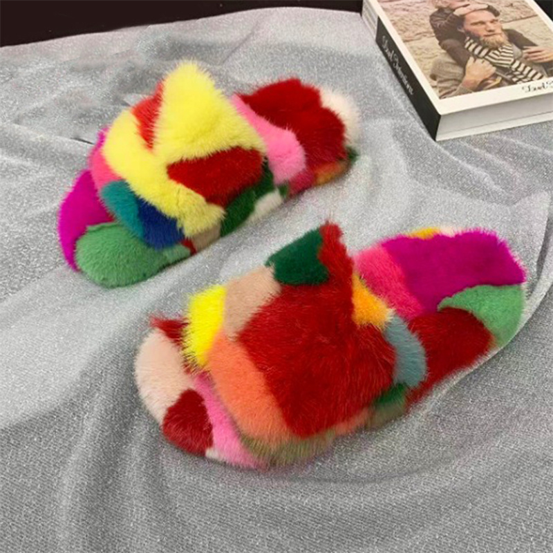 Women's Fluffy Slippers Winter - Fluffy Fur Slipper 评论和价格