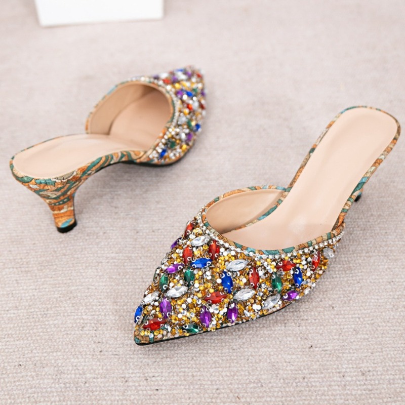 Luxury Rhinestone Kitten Heel  - Women'S Shoes Kitten Heels 评论和价格
