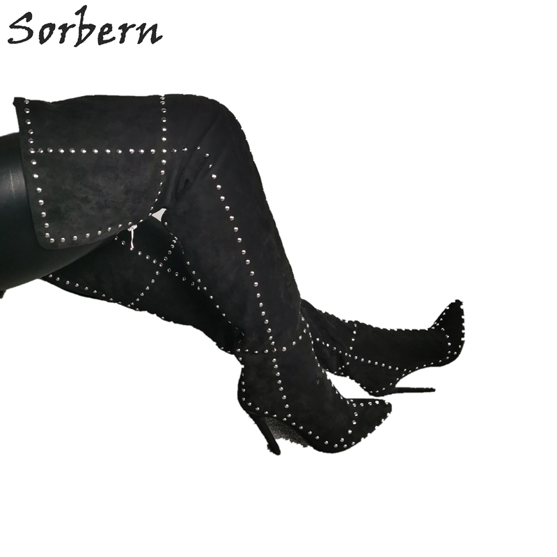 Sorbern Rivet Wide Fit Thigh B - Women'S Shoes Vegan 评论和价格