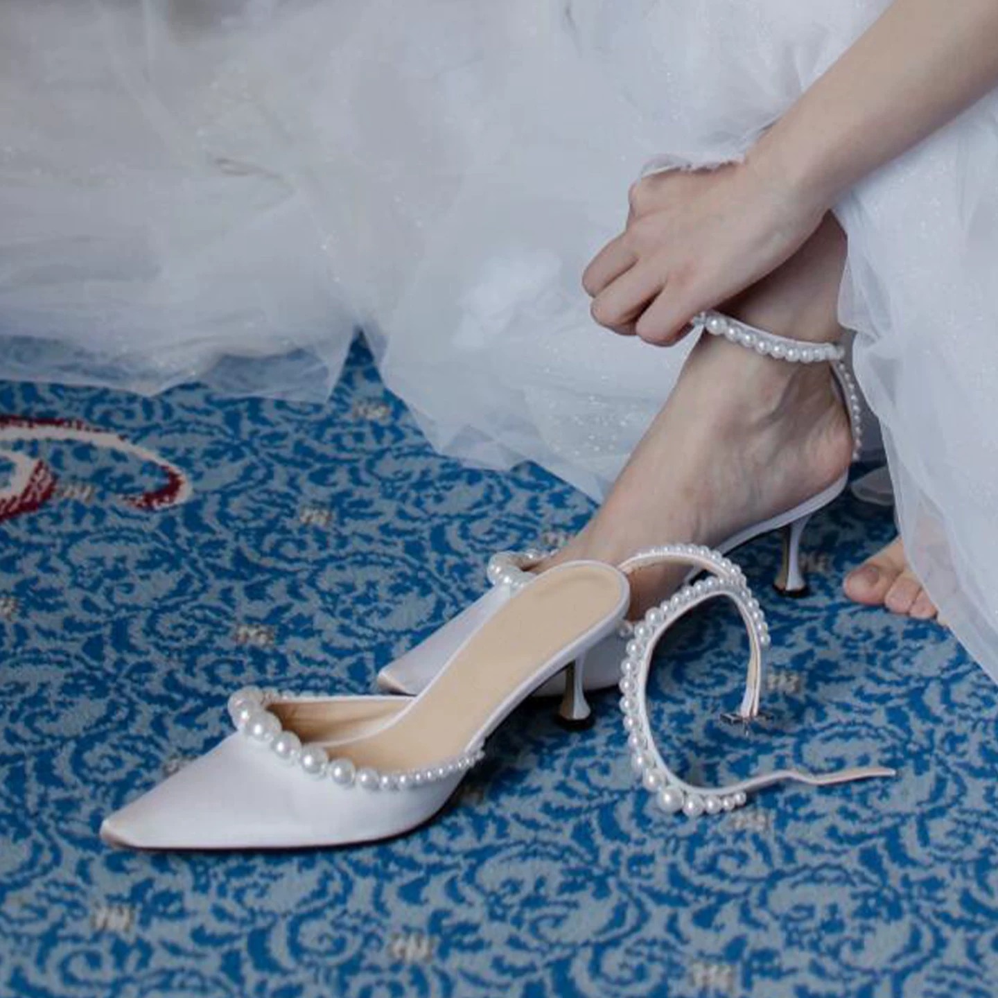Women's White Leather Pointed  - Women'S Shoes Kitten Heels 评论和价格