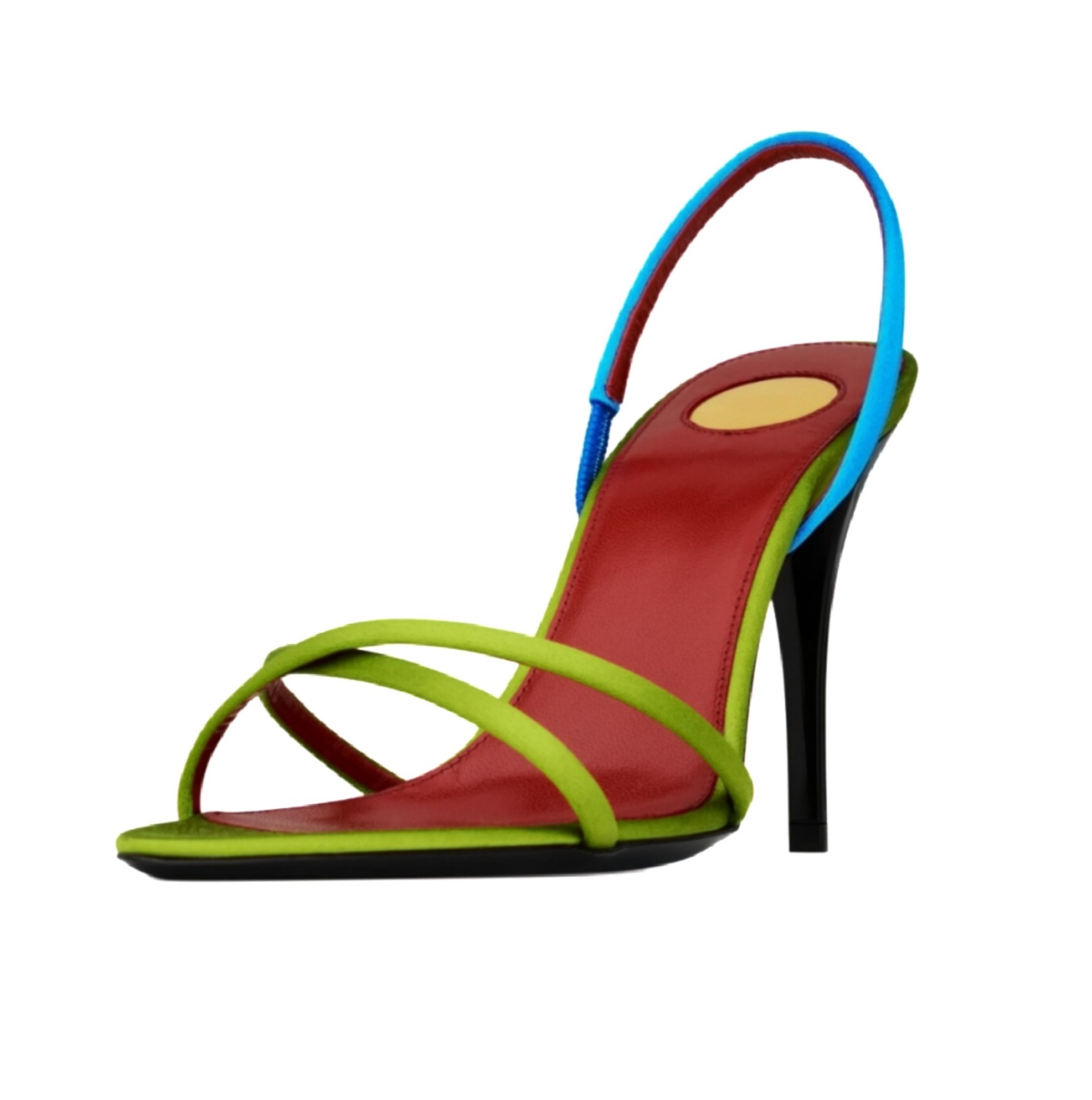 Women's Color Block Satin Cris - Square Toe Mule 评论和价格
