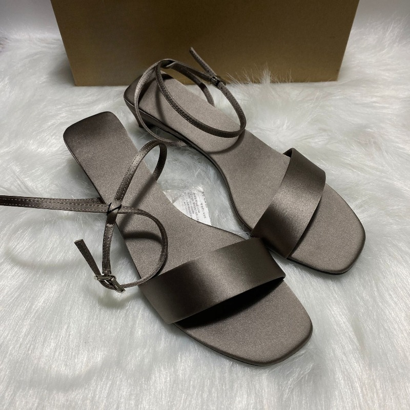 Luxury Satin Ankle Strap Low H - Women Shoes Luxury Brand 评论和价格