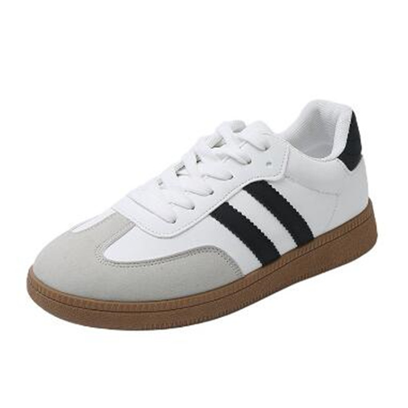 New Retro Round Head Soft Leat - Women Shoes Sneakers 评论和价格