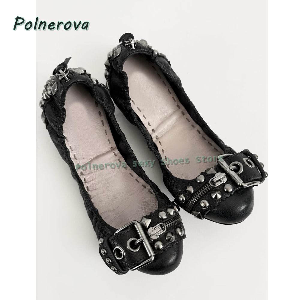 Rivet Belt Buckle Mary Jane Sh - Mary Jane Shoes 评论和价格