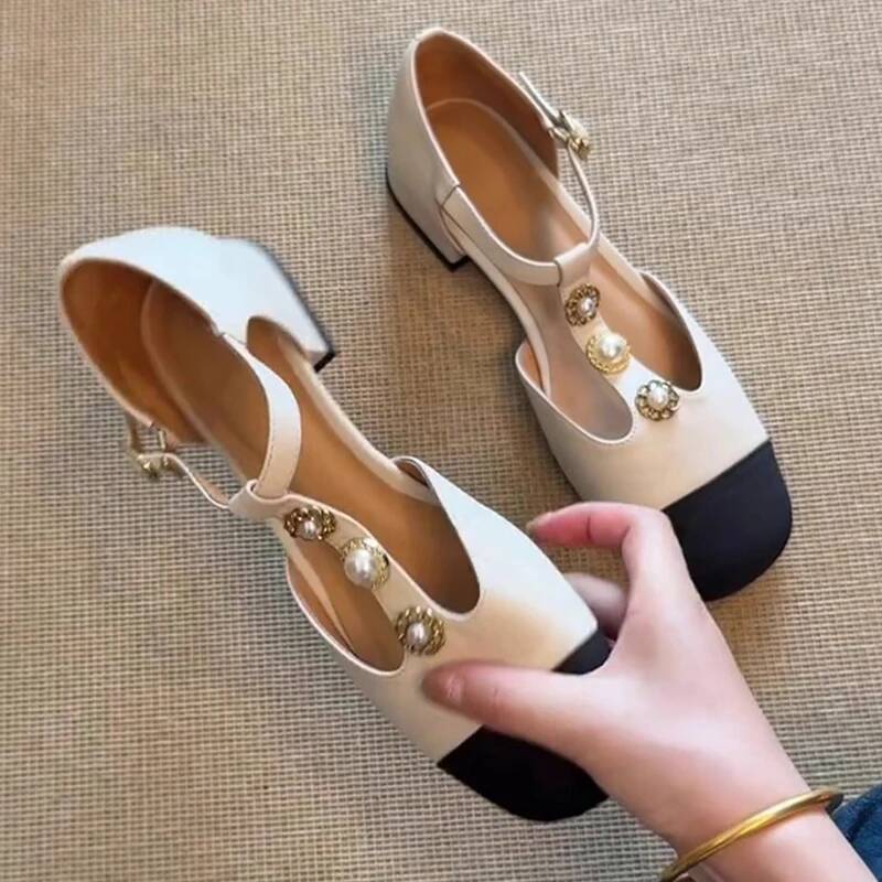 Women Square Toe Heeled Sandal - Mary Jane Shoes 评论和价格