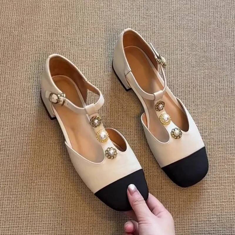 Women Square Toe Heeled Sandal - Mary Jane Shoes 评论和价格