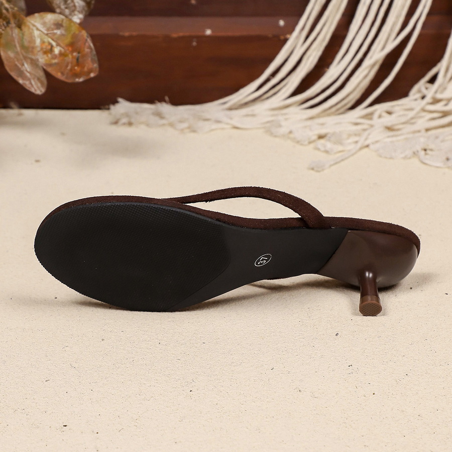 New Faux Suede Heeled Thong Sa - Women'S Shoes Kitten Heels 评论和价格