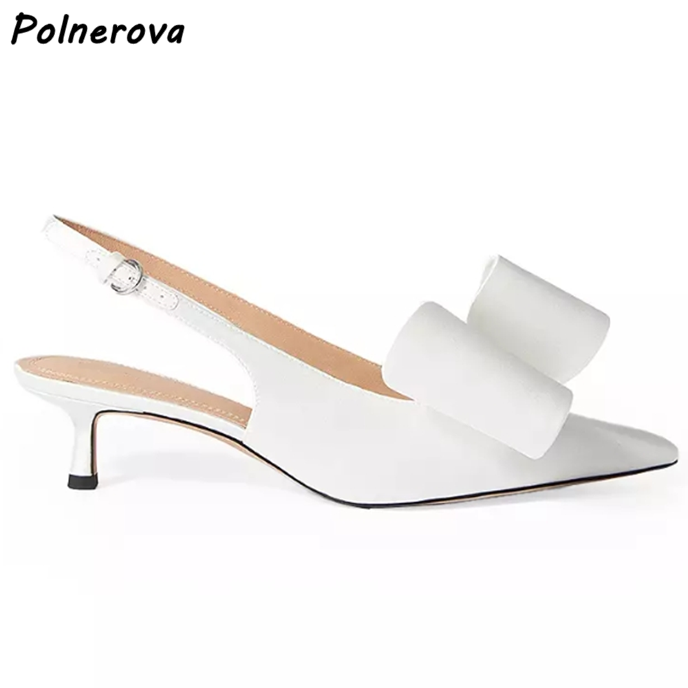 White Butterfly Knot Sandals K - Women'S Shoes Kitten Heels 评论和价格