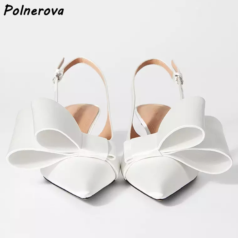 White Butterfly Knot Sandals K - Women'S Shoes Kitten Heels 评论和价格