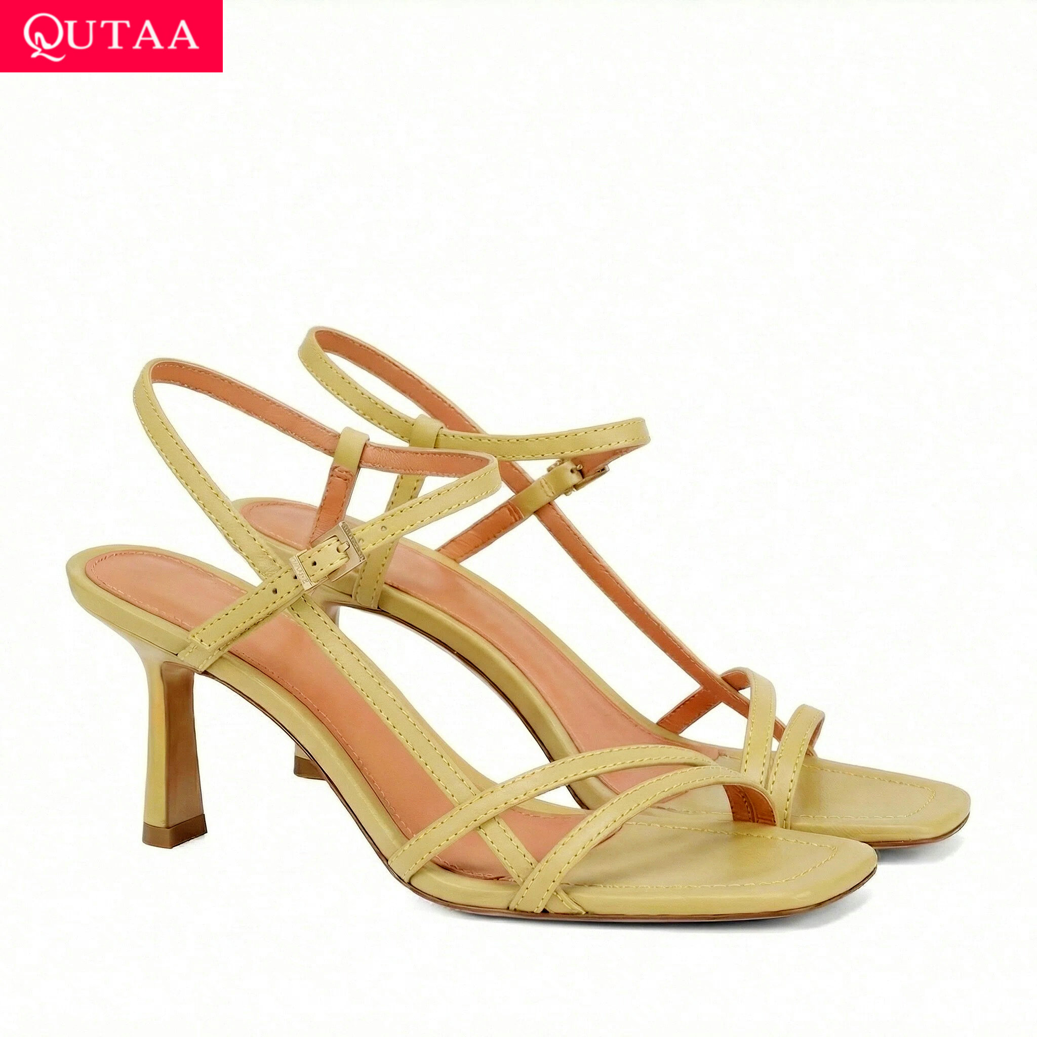 QUTAA Fashion High Heels Women - Women'S Shoes Kitten Heels 评论和价格