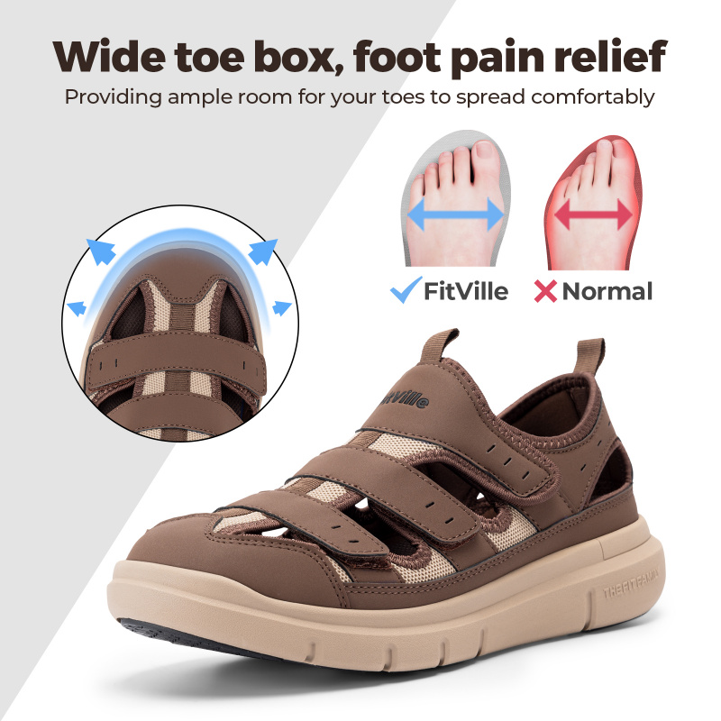 Summer Men'S Sandals Widened D - Women'S Shoes With Plantar Fasciitis 评论和价格