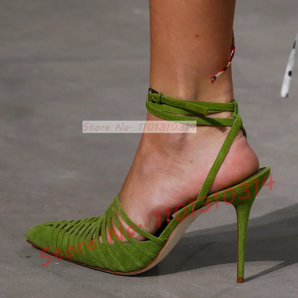 Green Vegan Suede Strappy Sand - Women'S Shoes Vegan 评论和价格