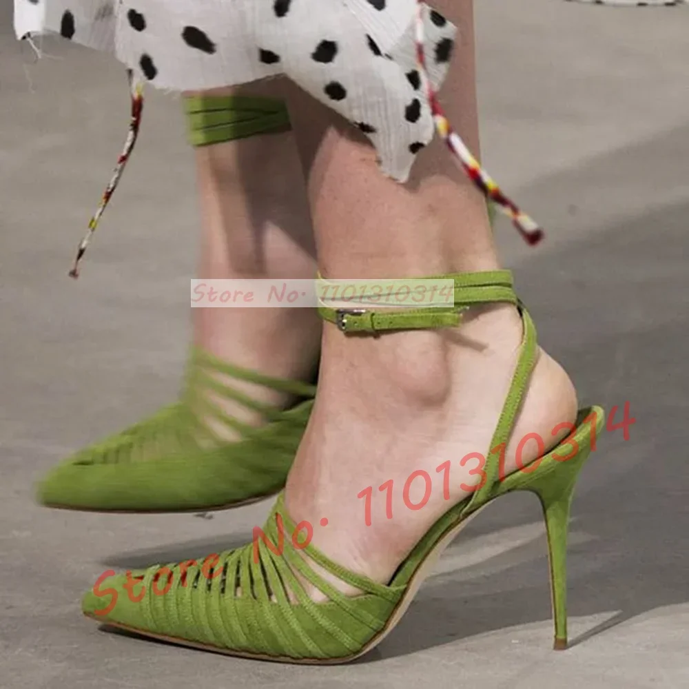 Green Vegan Suede Strappy Sand - Women'S Shoes Vegan 评论和价格