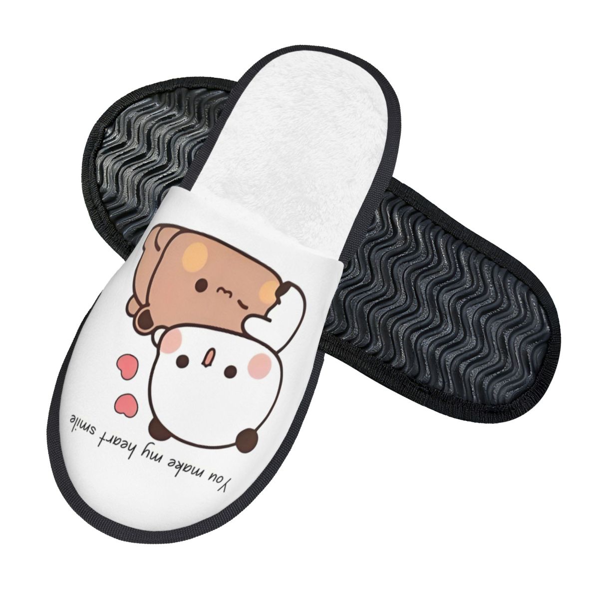 Custom Print Peach And Gomas B - Fluffy Fur Slipper 评论和价格